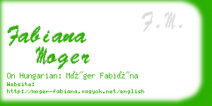 fabiana moger business card
